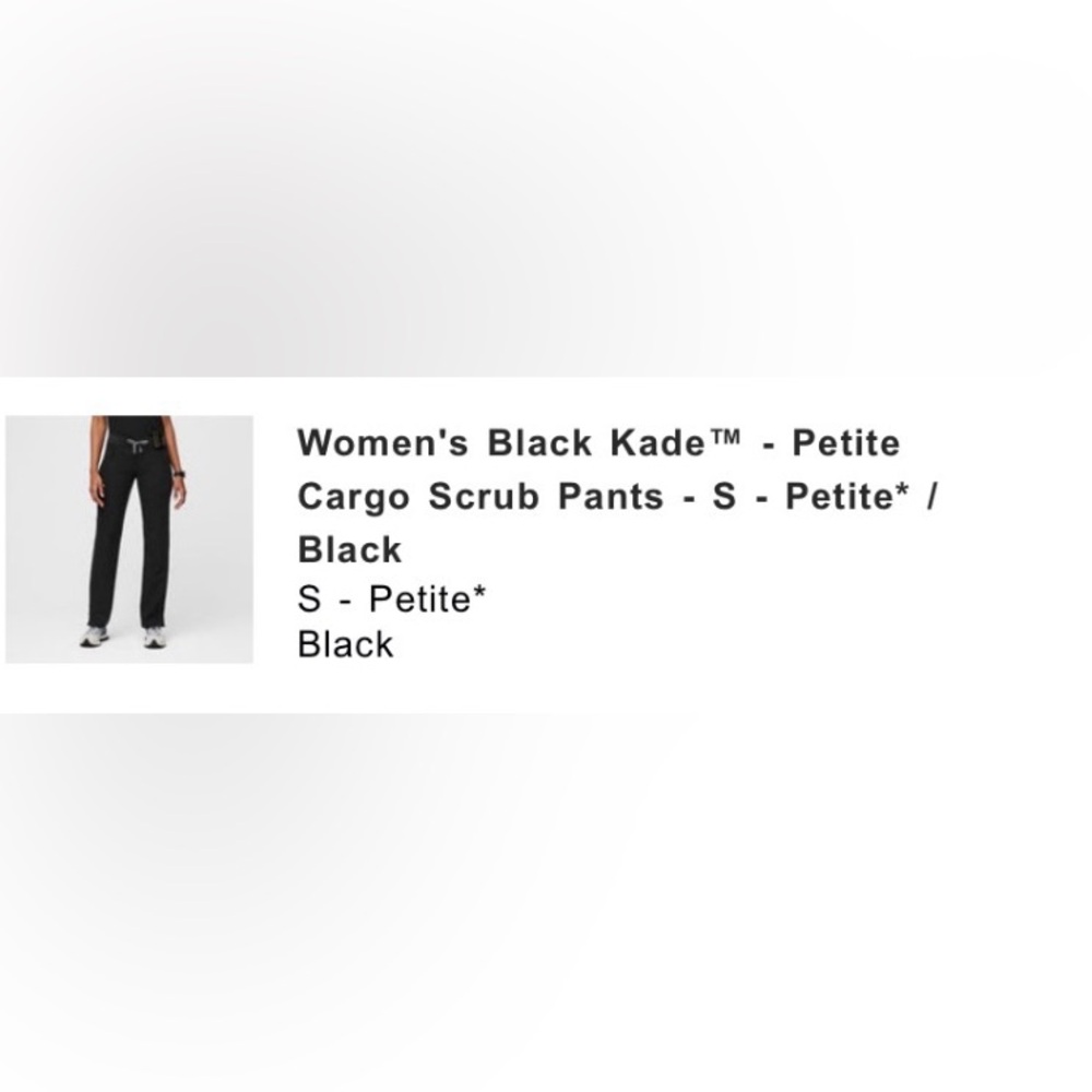 Figs Kade Petite Black scrubs